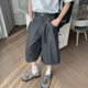 外穿薄款 子cleanfit直筒阔腿裤 男士 男生五分裤 休闲短裤 Hualun夏季