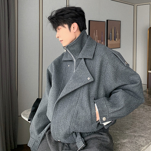 Hualun秋冬毛呢棉衣外套