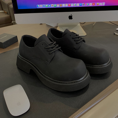 Hualun休闲皮鞋方头软底皮鞋