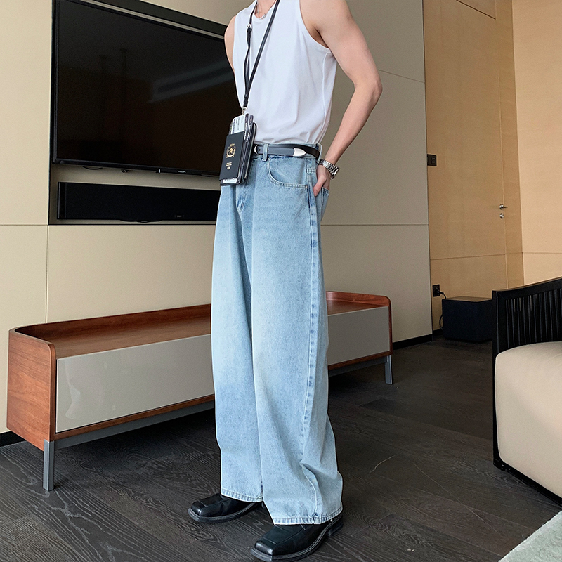 Hualun夏季直筒牛仔裤