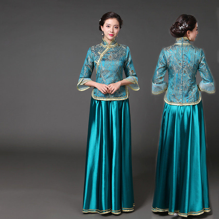 民国古装太太贵夫人小姐装酒会礼服舞台表演服小凤仙女中式伴娘服|ruв категории Женская одежда, костюм/национальная одежда/театр костюм, национальная одежда/этап погрузки - от Buy2taobao.com для оказания профессиональной услуги покупки агента Taobao