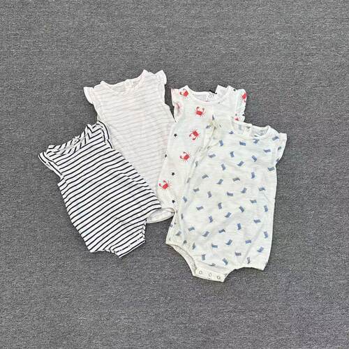 C2192新款夏季连体衣宝宝可爱印花无袖透气多色爬服哈衣