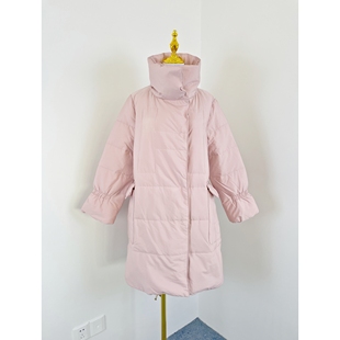 E8014冬季新款女装防寒保暖高领羽绒服温柔韩系A字版中长款外套