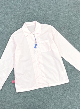 B7201新款女装舒适亲肤棉质家居服宽松翻领薄款长袖睡衣上装