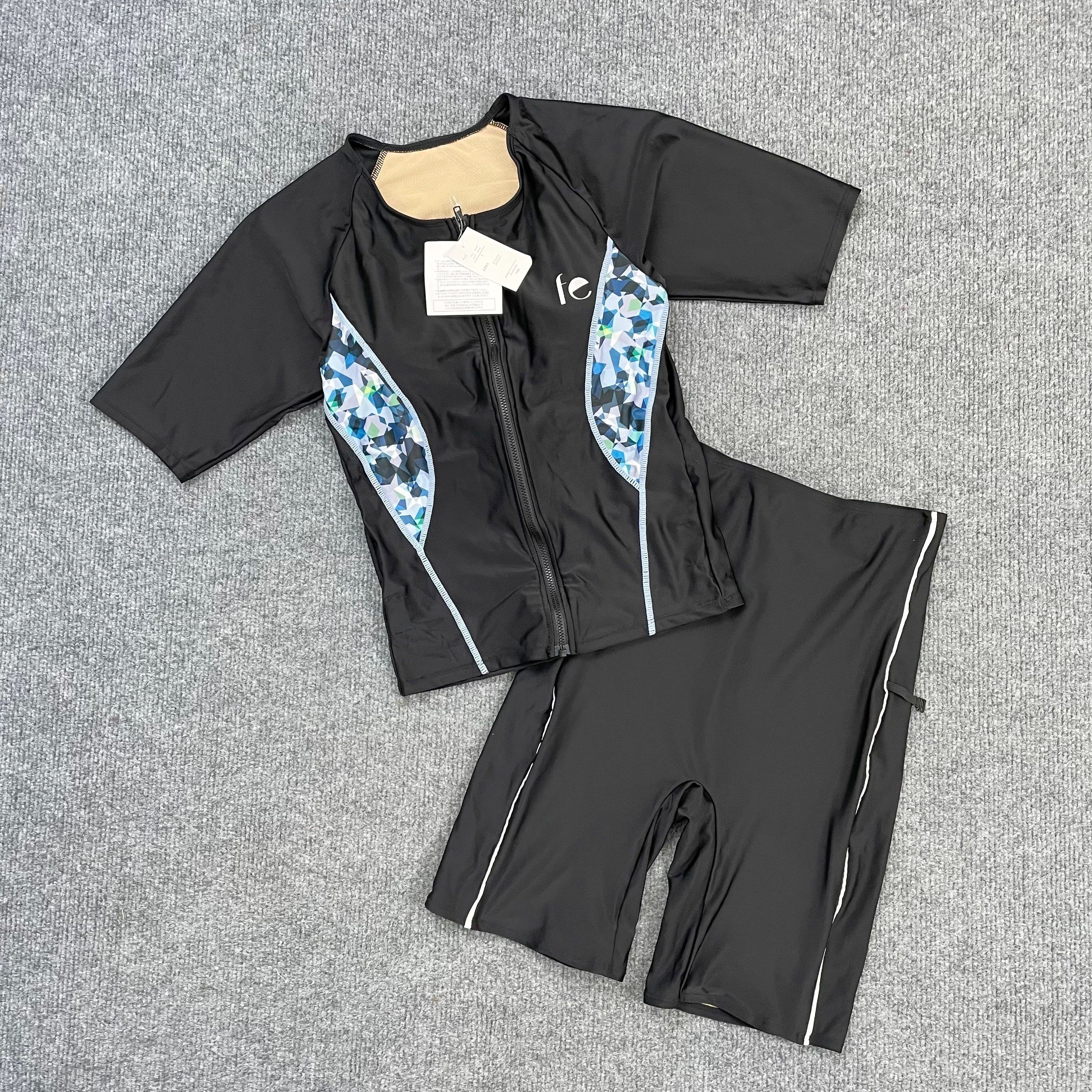 C8020日单新款女短袖短裤冲浪潜水弹力套装运动健身骑行服两件套,女装/女士精品,休闲运动套装,淘宝优惠券,粉丝福利购,淘宝优惠卷