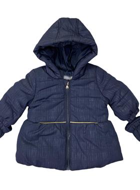 C3182孤品~冬季女童时尚保暖连帽棉服婴幼童洋气拉链棉袄外套