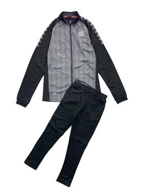 K2075外贸新款立领拼接插肩袖上衣+松紧腰长裤时尚儿童运动套装