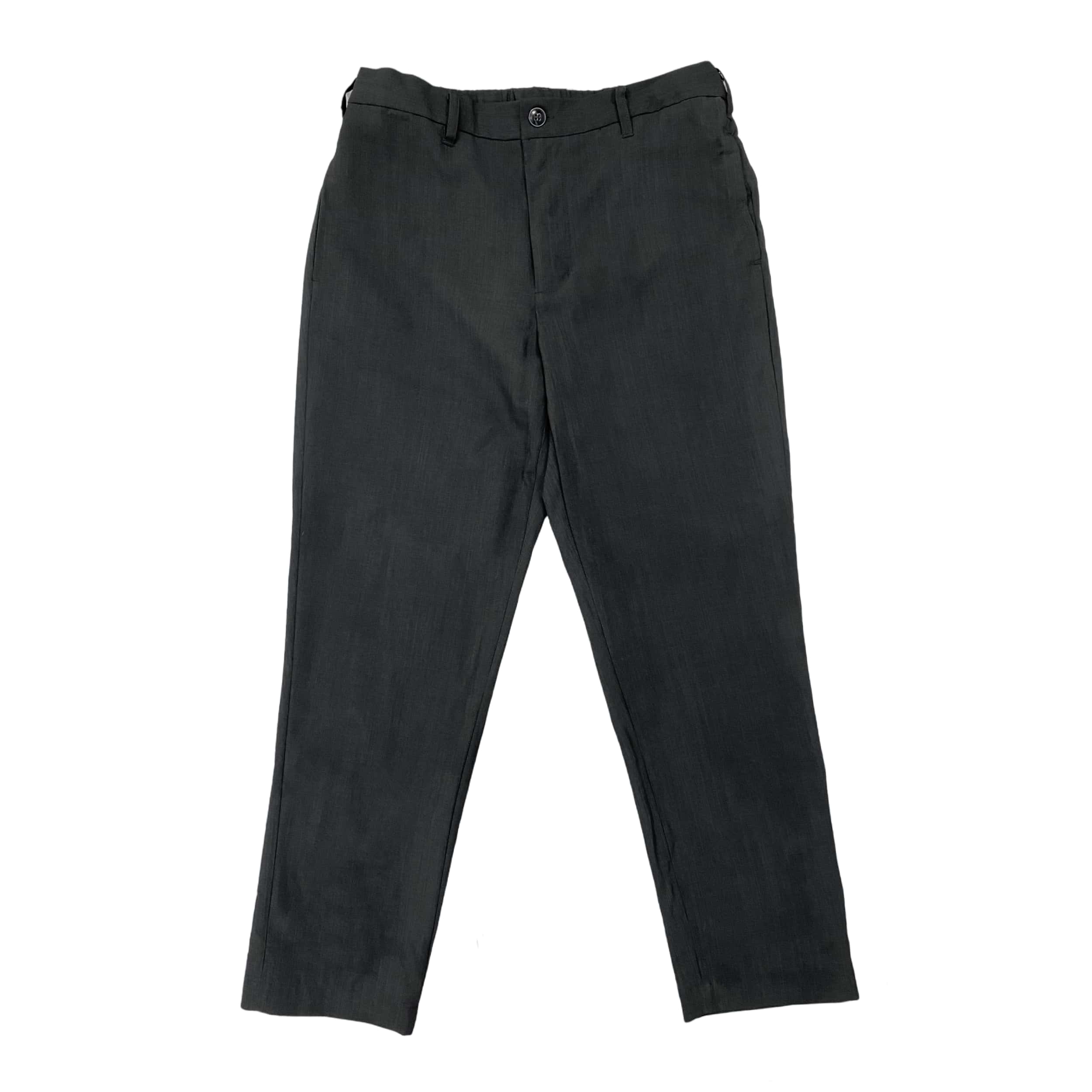 E2110日单新款女装简约百搭休闲裤半松紧腰薄款通勤舒适长裤