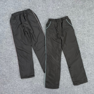 长裤 撞色滚边户外休闲裤 御寒保暖加绒儿童运动裤 Z1002日单新款