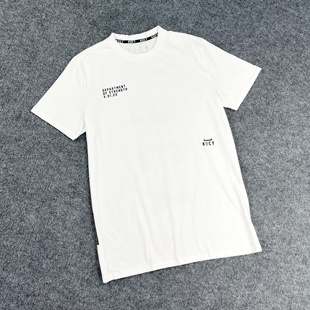 C2157外贸新款 潮T全棉舒适宽松青少年圆领上衣 前后字母印花男个性