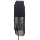 设计感波点网纱半身裙松紧腰气质显瘦双层长裙 女装 A1089夏季 新款