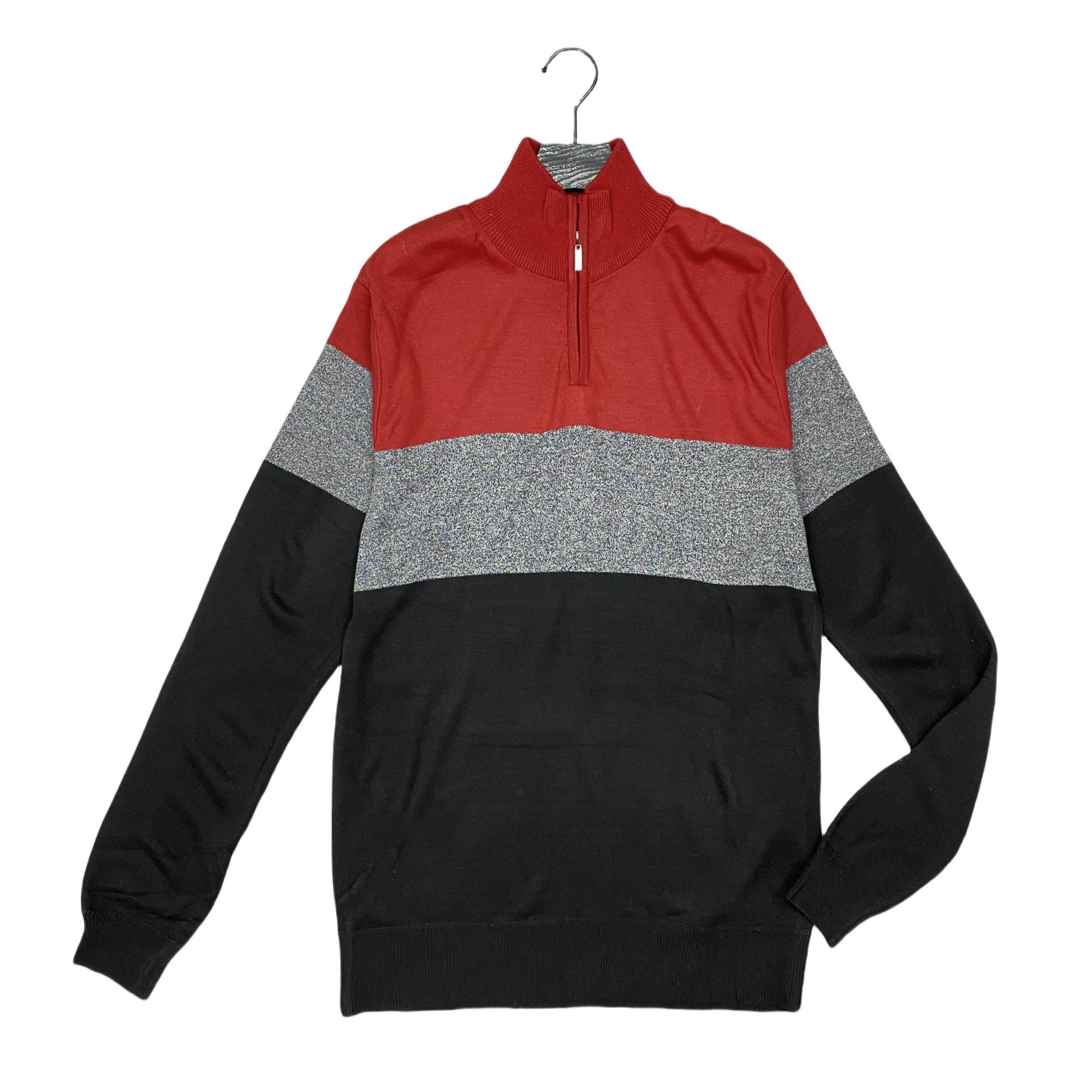 H3115秋冬新款立领半拉链拼色条纹男针织衫柔软舒适亲肤休闲毛衣,男装,针织衫/毛衣,淘宝优惠券,粉丝福利购,淘宝优惠卷