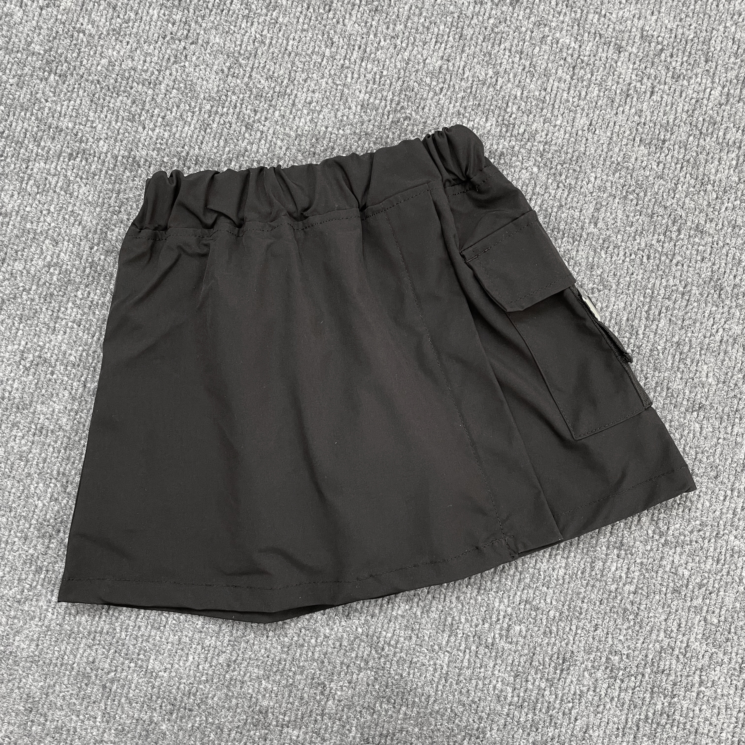 K7003日单新款童装防走光加绒短裙女童松紧腰工装裙百搭A字裙