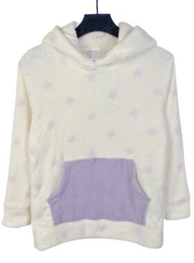 H1099外贸新款珊瑚绒连帽儿童日单家居服袋鼠兜保暖舒适睡衣卫衣