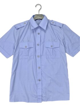 C4028夏季执勤男女短袖衬衫酒店物业门卫保安工作服速干透气衬衣
