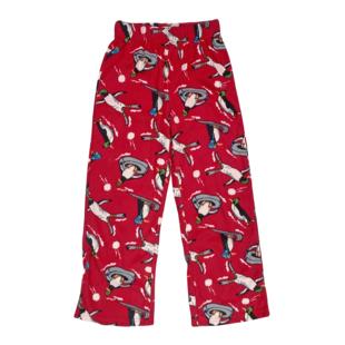 珊瑚绒休闲舒适家居裤 企鹅印花松紧腰儿童睡裤 1外贸新款 H4003