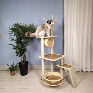 莱沃派多功能猫爬架大中小号猫窝猫抓板幼猫多猫攀爬磨爪多层猫笼