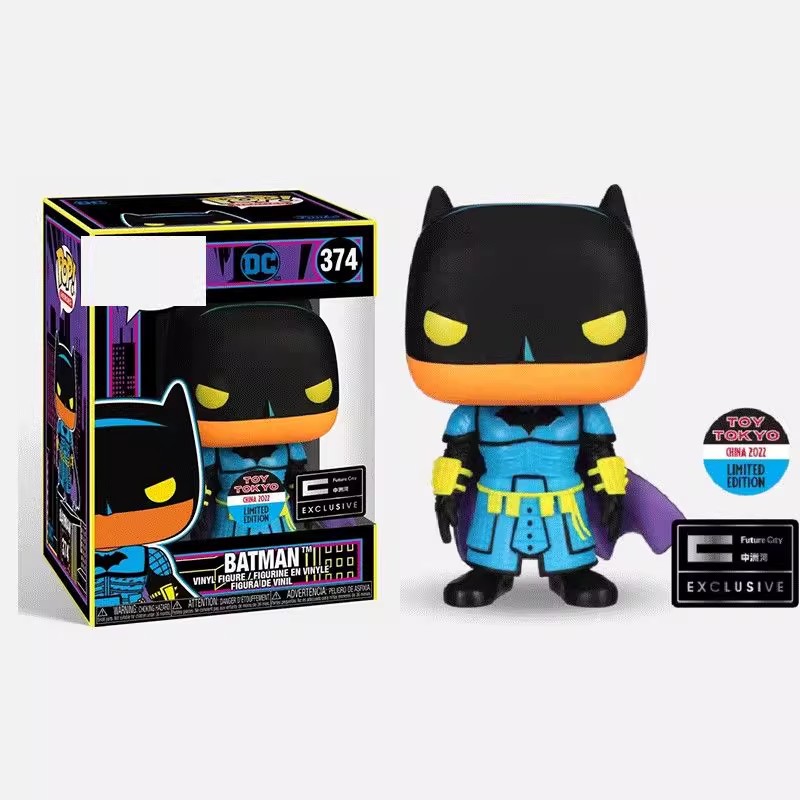 正版原盒装DC系列蝙蝠侠荧光限定款人偶手办潮流桌面摆件收藏玩具