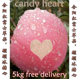 陕西合阳红富士冰糖心水晶红富士甜心苹果5kg包邮