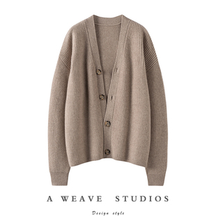 女纯羊绒毛衣针织开衫 加厚V领山羊绒开衫 外套 太好穿了 无可替代