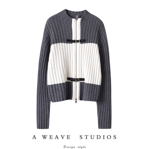 牧绒飞高端100%纯山羊绒开衫