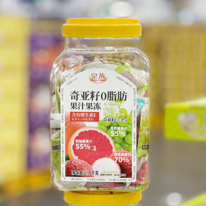 MM皇族 奇亚籽果冻0脂肪果冻(荔枝 西柚青提风味)1.8KG会员店