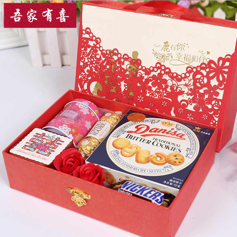 定制欧式结婚喜糖礼盒成品含糖婚礼糖果套装回礼订婚伴娘伴手礼品