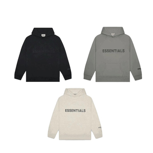 FOG FEAR OF GOD ESSENTIALS胸前字母LOGO连帽卫衣加绒帽衫20FW男
