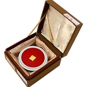 正品 朱砂印泥篆刻专用 上海双维八宝堆朱书画印泥15g120克陶瓷盒装