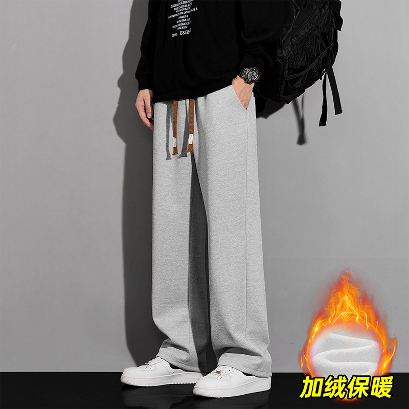 运动韩版潮学生阔腿直筒卫裤