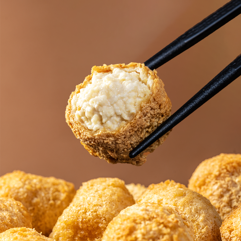 豆腐丸子包浆豆腐正宗网红特色小吃火锅关东煮家常菜丸子汤菜食材