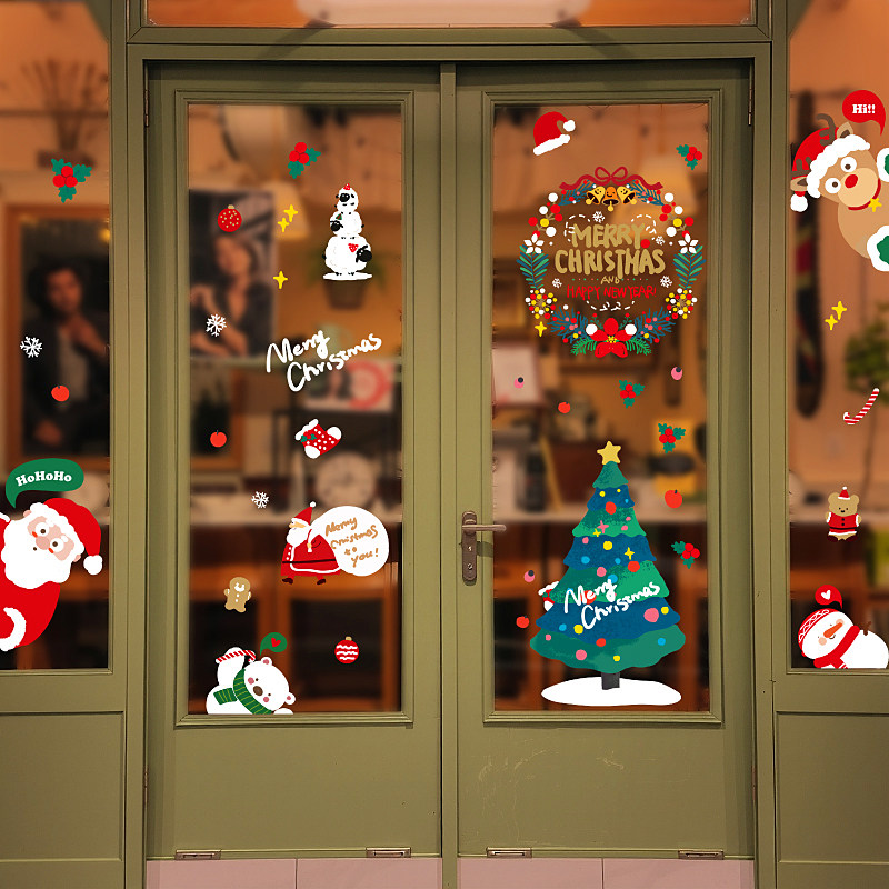 亨勒圣诞节装饰品玻璃贴纸