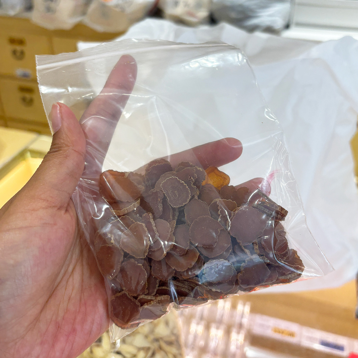 胖东来代购 散装红参片80g袋装人参切片泡水泡酒喝无硫食用农产品