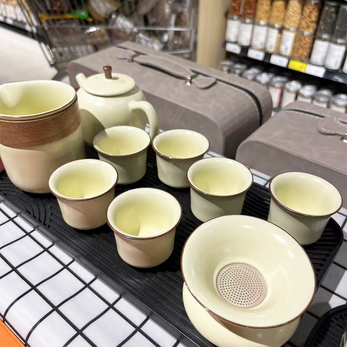整套装茶具汝窑通用纯色轻奢家用