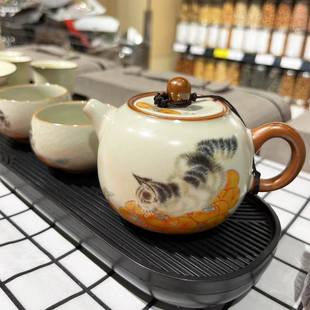 胖东来代购 NEOEO尼耳小猫茶具一套 包装精美陶瓷高品质茶杯茶壶
