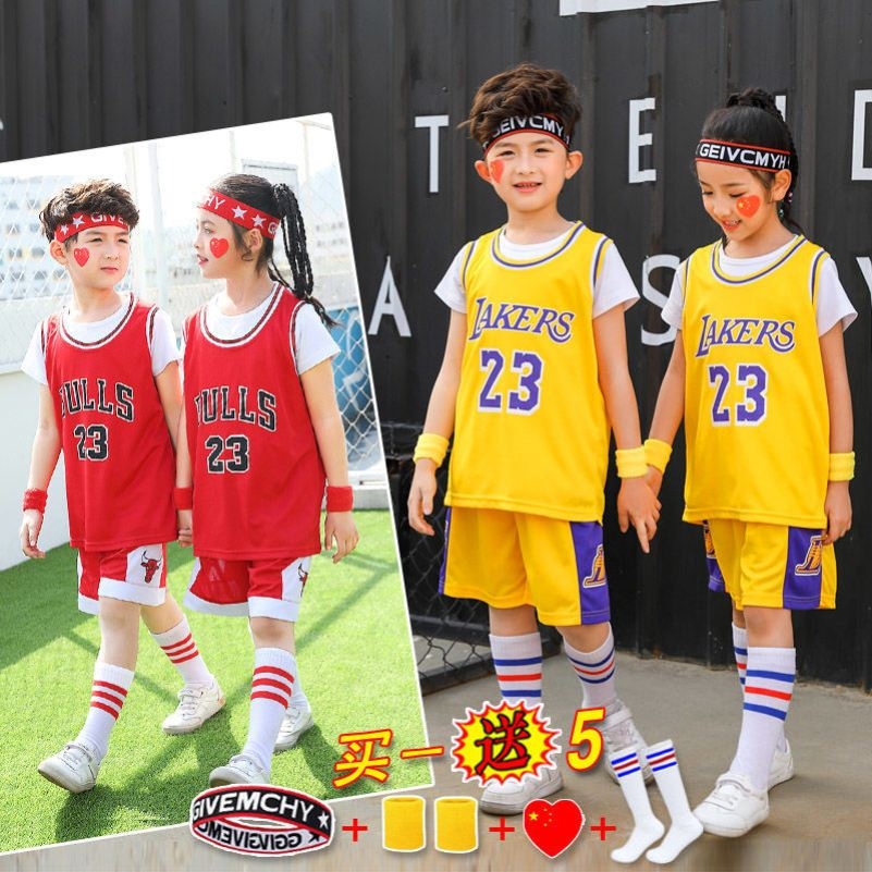新款定制篮球服装套装儿童小孩青少年足球训练服夏天背心男潮流学