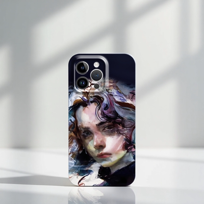 油画欧美女孩菲林手机壳苹果华为