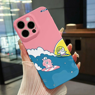夏日冲浪兔子适用iPhone16/15Promax手机壳华为pura70荣耀300菲林苹果14/13软小米15红米k80硬vivos20y200y77