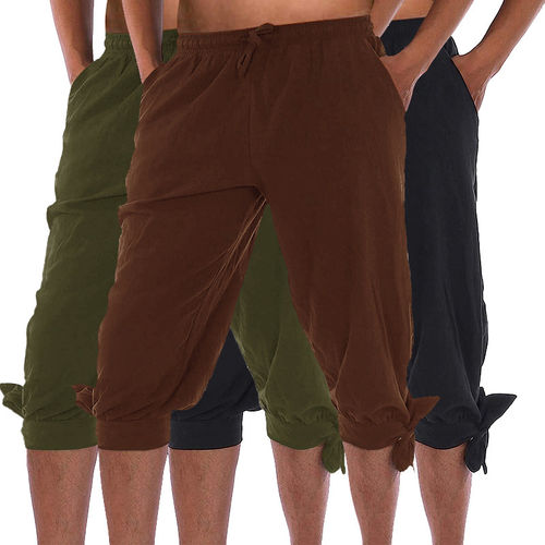 欧洲中世纪文艺复兴绑腿裤话剧舞台表演服万圣节COS仆人五分裤