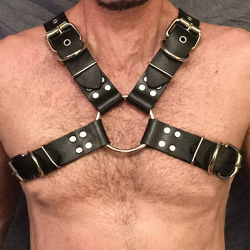 男士胸前大圆环连接衬衫舞台演出