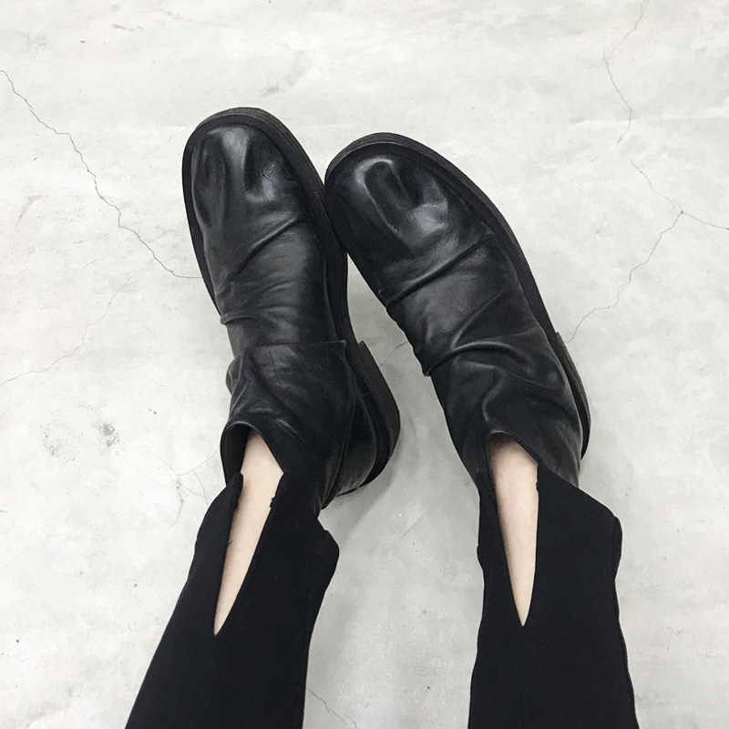 美伢网红同款guidi靴2019新款马丁靴褶皱拉链短靴靴英伦小短靴女在类目 女鞋, 靴子中 - 来自Buy2taobao.com提供专业的淘宝代购服务