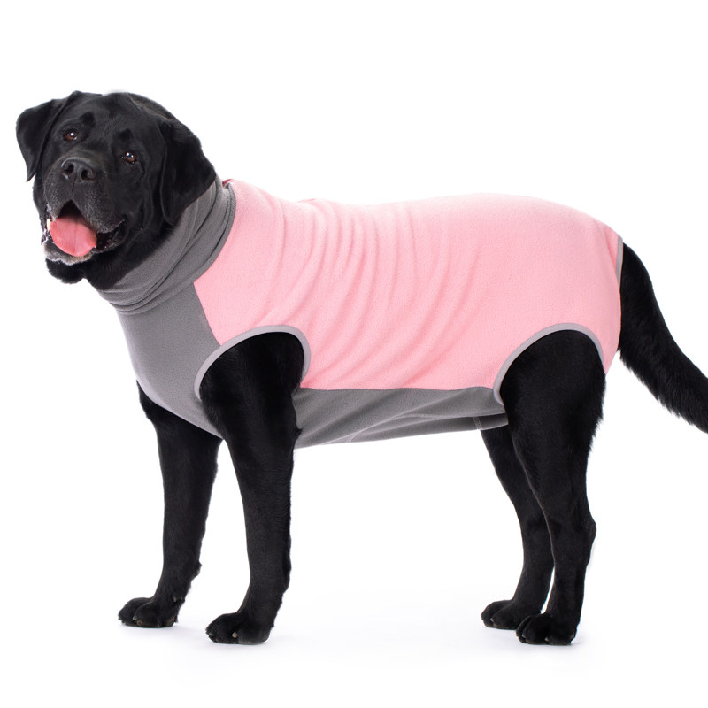 大狗衣服加厚摇粒绒秋冬装萨摩耶大麦町金毛中大型犬高领四脚背心