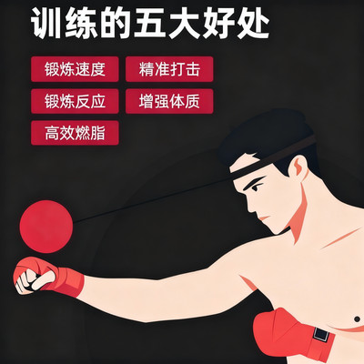 拳击反应球速度球头戴靶成人发泄解压儿童视力闪躲散打搏击训练器