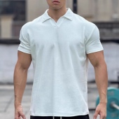 短袖 Light T恤男运动健身 250g显壮收袖 口Polo衫 Weight夏季 新款