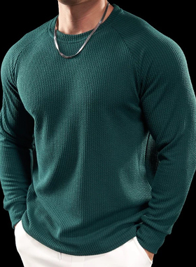 Light Weight男士运动健身长袖T恤跑步休闲训练衣服上衣舒适透气