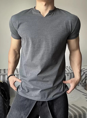 Light Weight夏季口粮款迪桑阳离子透气收袖口高弹运动健身短袖T