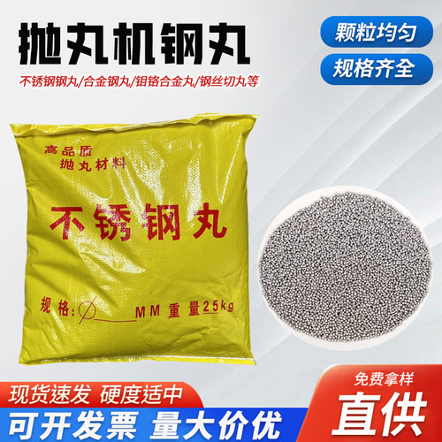 抛丸机喷砂机钢丸304不锈钢丸合金钢丸钢丝切丸不锈钢丸195不锈铁