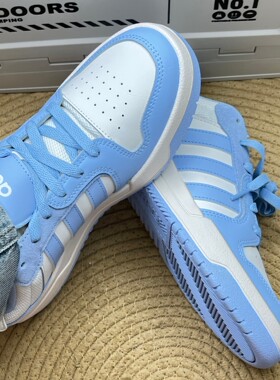 adidas ENTRAP 舒适柔软少年感复古篮球风低帮板鞋男女同款