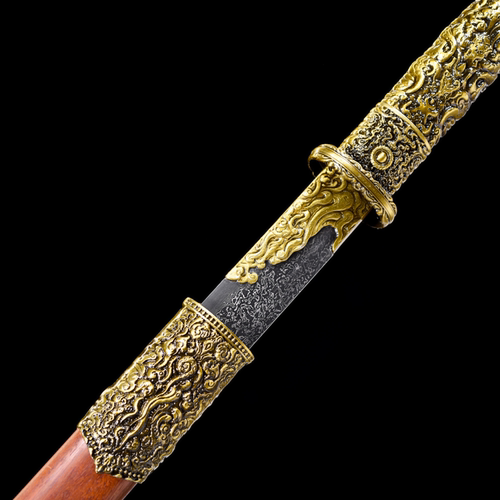 花纹钢金属柄中国唐刀剑唐横刀长刀龙泉一体绣春户外防身件未开刃