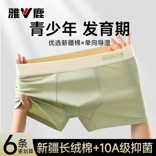 青少年男士内裤纯棉抗菌发育期